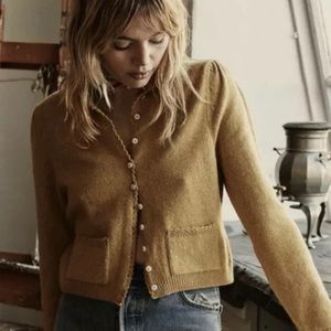 NWT DÔEN Pippa Cardigan Sweater - Wheat